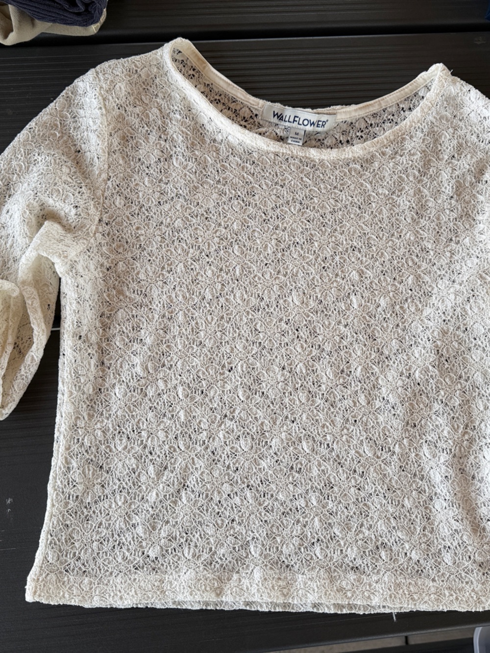 Wallflower Cream Lace Top